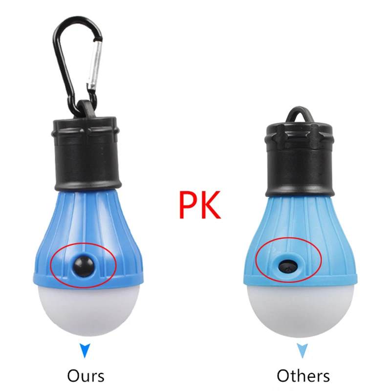 Mini Portable Lighting Lantern Tent Light LED Bulb Emergency Lamp Waterproof Hanging Hook Flashlight Camping Light 4pcs/lot