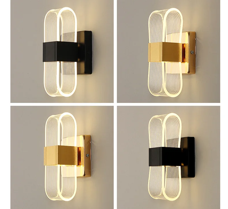 product modern minimalist nordic led bedside lamp cross border ultra bright aluminum for bedroom living room aisle background wall light-4