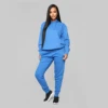 2019 Custom Logo Printing Autumn Winter 2 Pieces Women Ladies Blank Hoodies with Hood Casual Tracksuits Sets
