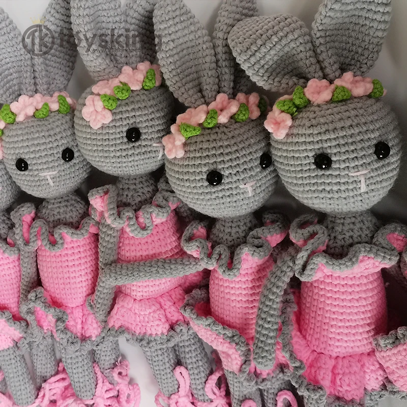 Blue Ballerina Bunny Softie Amigurumi Plushie One of A Kind Crocheted