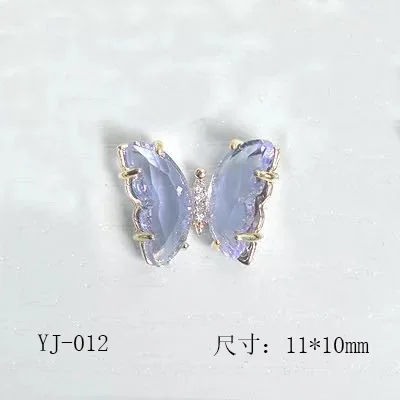 3d Butterfly Nail Art Charm Decoration Nail Art Accessories INS Three-Dimensional Crystal Butterfly Nail Art .jpg
