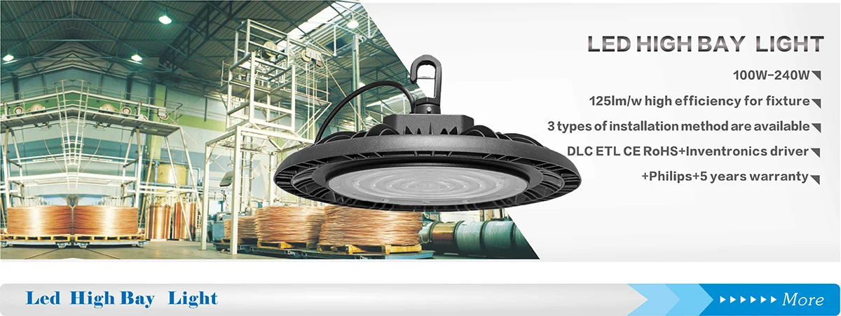 Ip65 High Quality 5 Years Warranty Ufo Highbay Light Etl Dlc 60w 100w 120w 150w 200w 240w Ufo Led High Bay Light Lamps