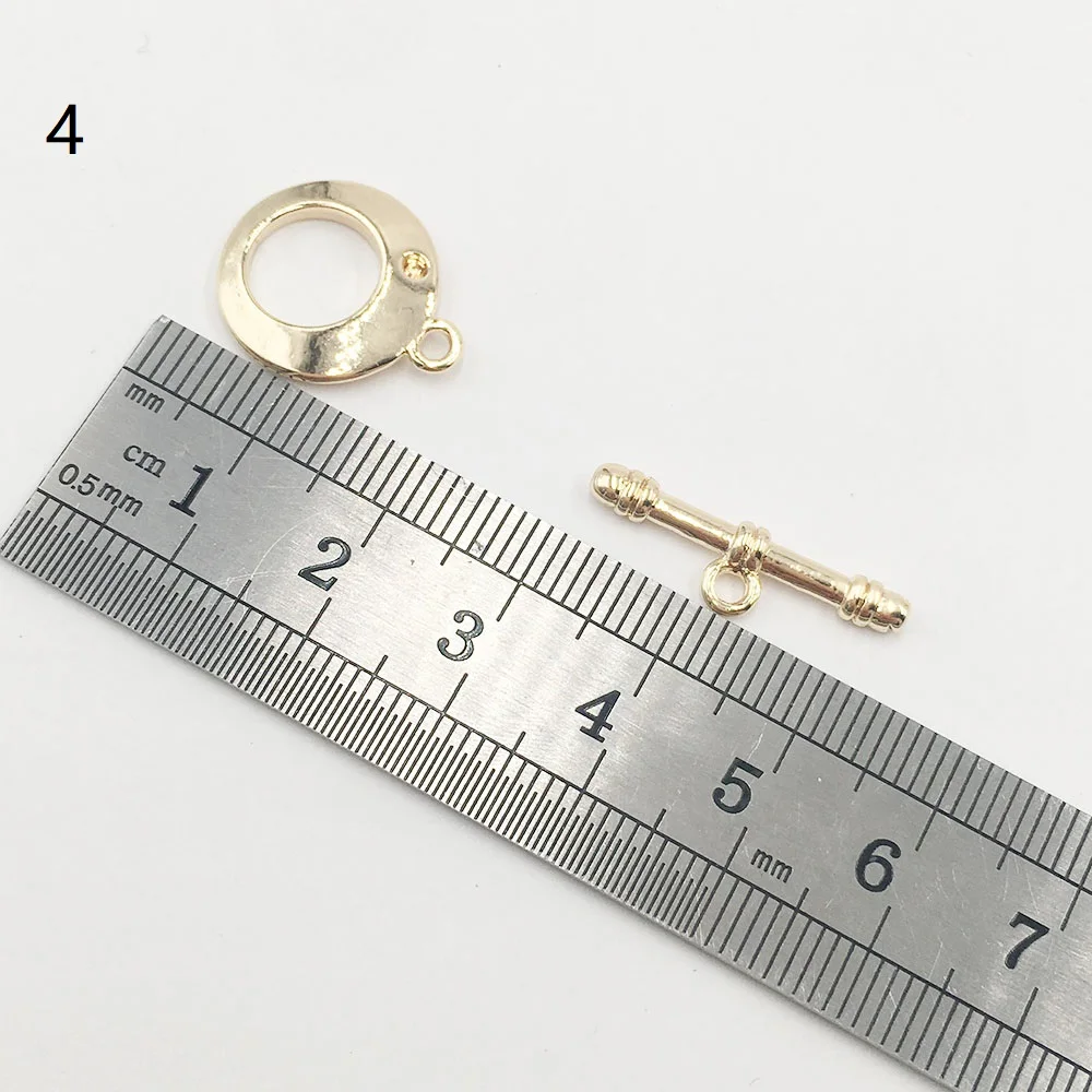 Diy High Quality 18k Gold Plating Heart Toggle Clasp Cord Ends Clasp