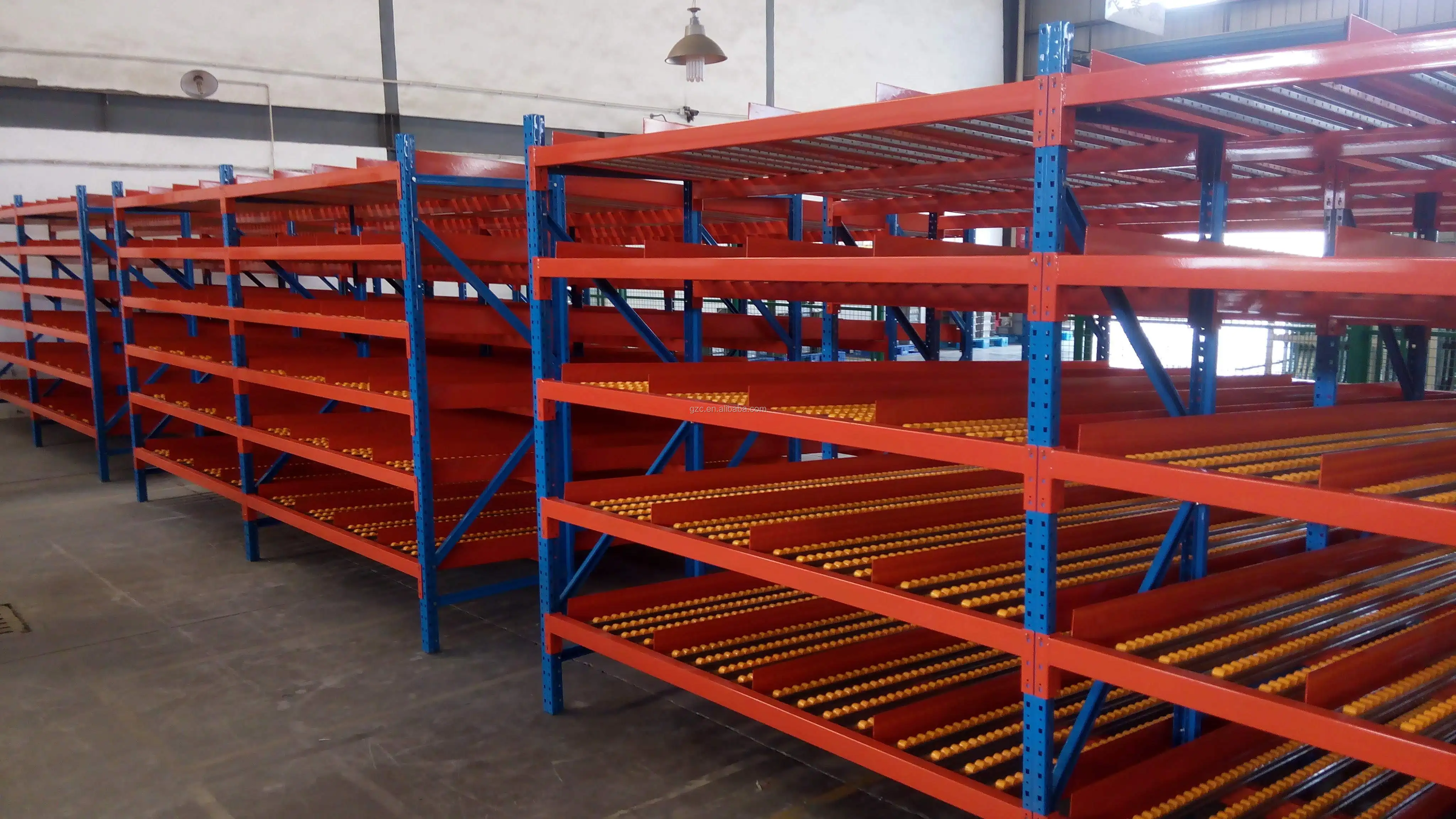 trays carton live storage rack roller racking system
