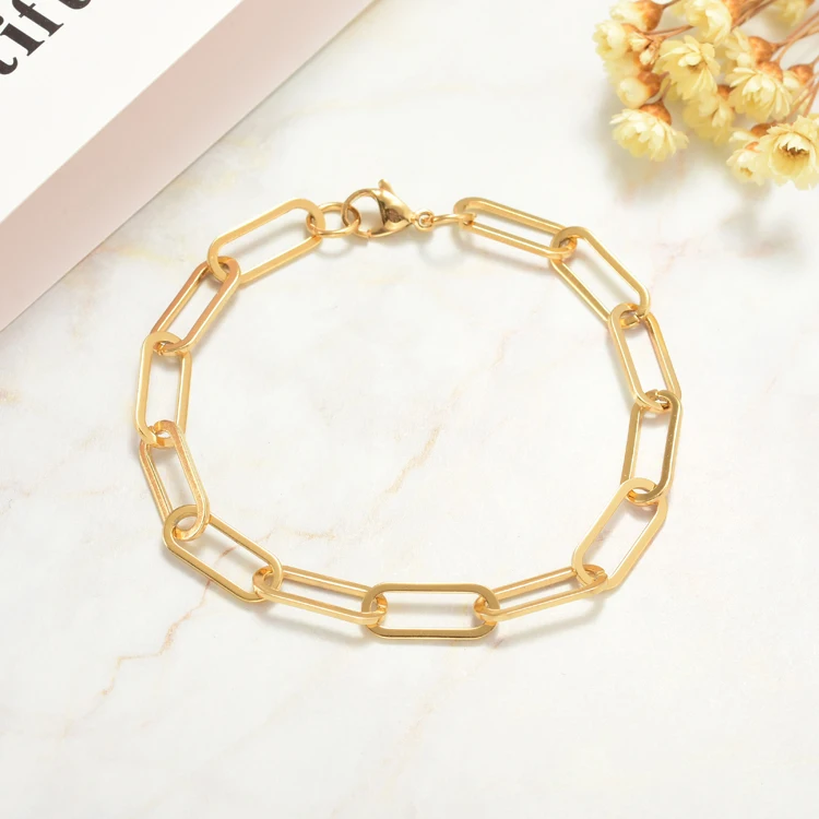 modalen simple boho 18k gold chain bracelet - buy chain bracelet