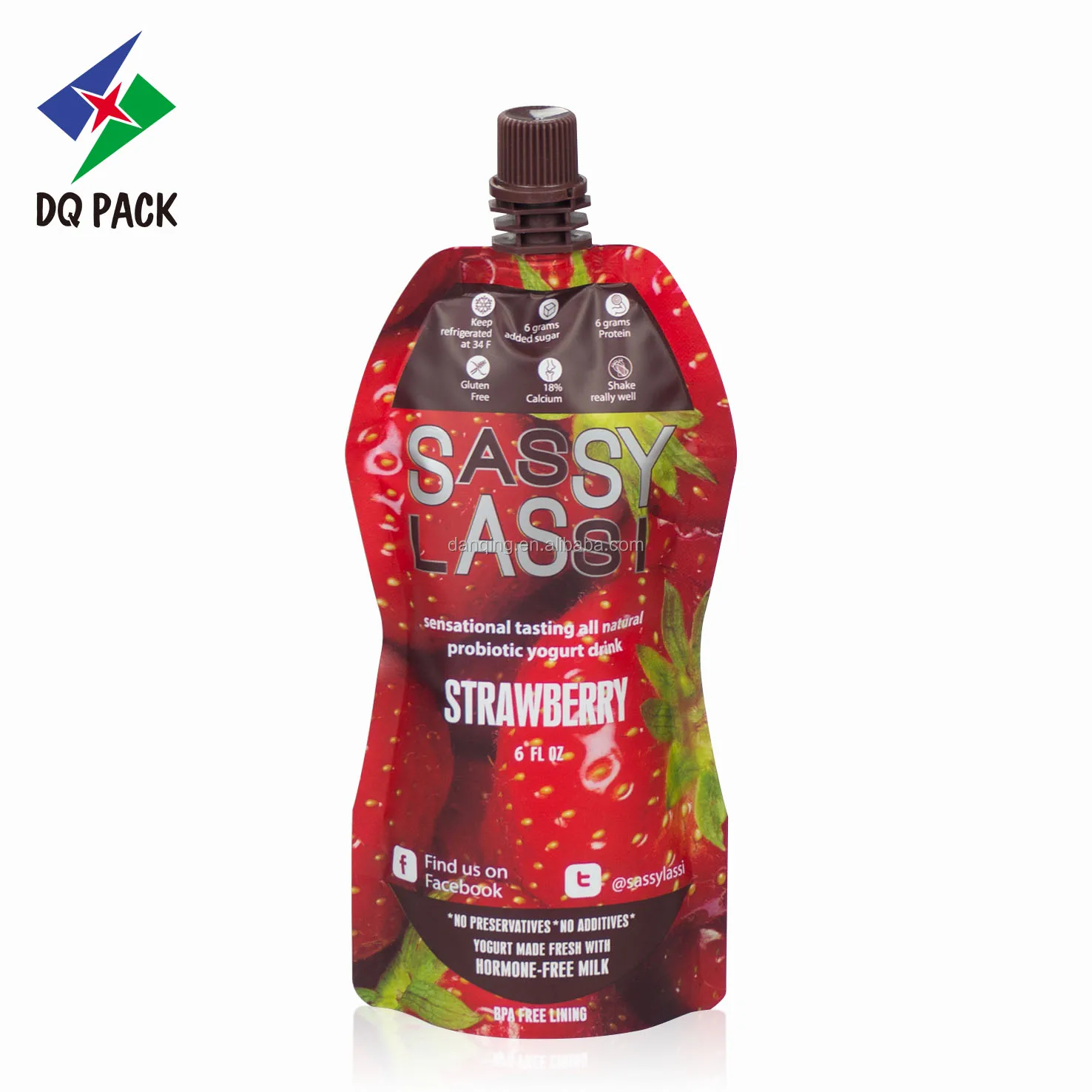 Free Designed Beverage Juice Pouch With Spout