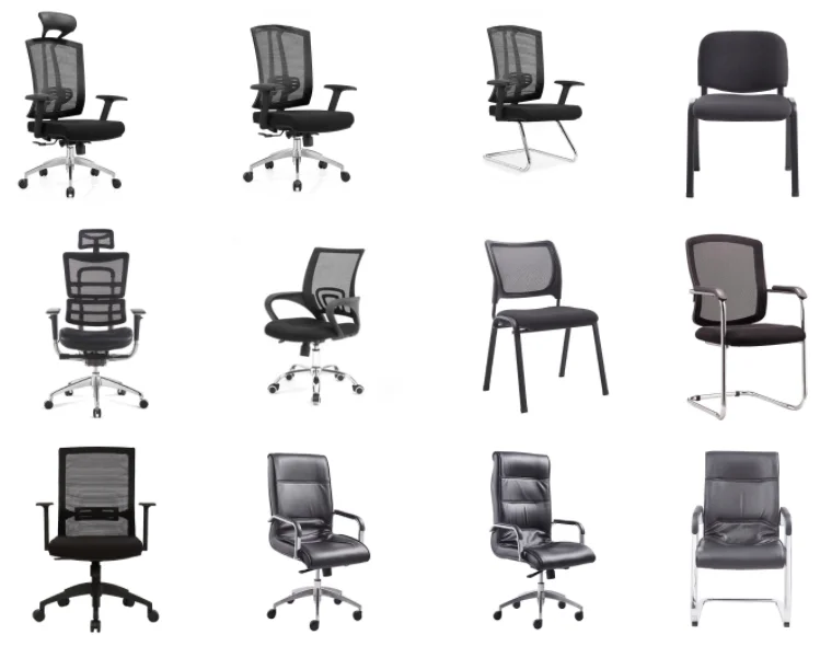 China factory office furniture ergonomic swivel mid-back mesh office chair