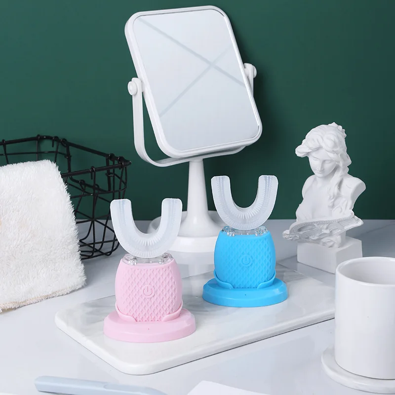 
2020 electric Toothbrush U shaped electric toothbrush silicon 360 Degree Automatic Wireless Sonic Electric Toothbrush 