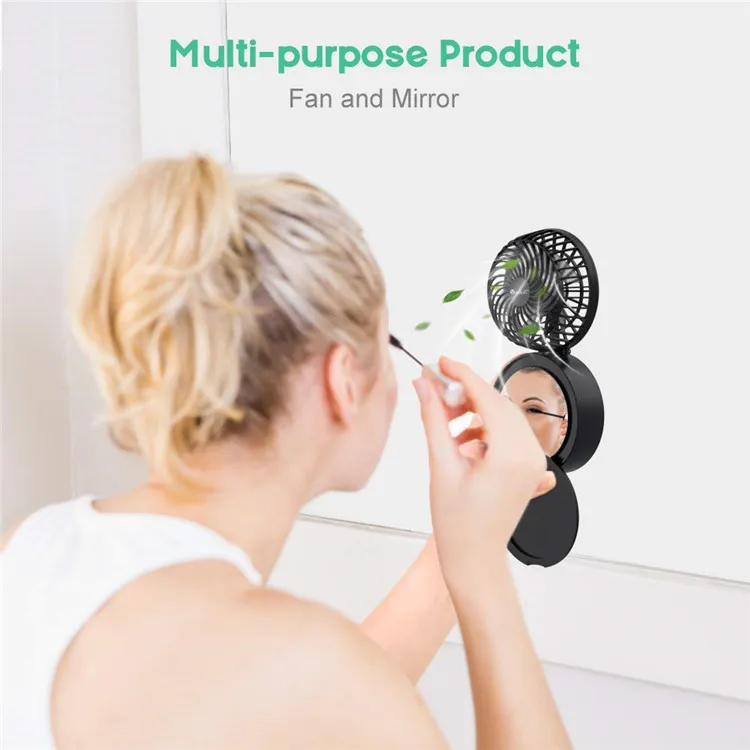 2000 mah battery operated rechargeable  portable hanging neck fan