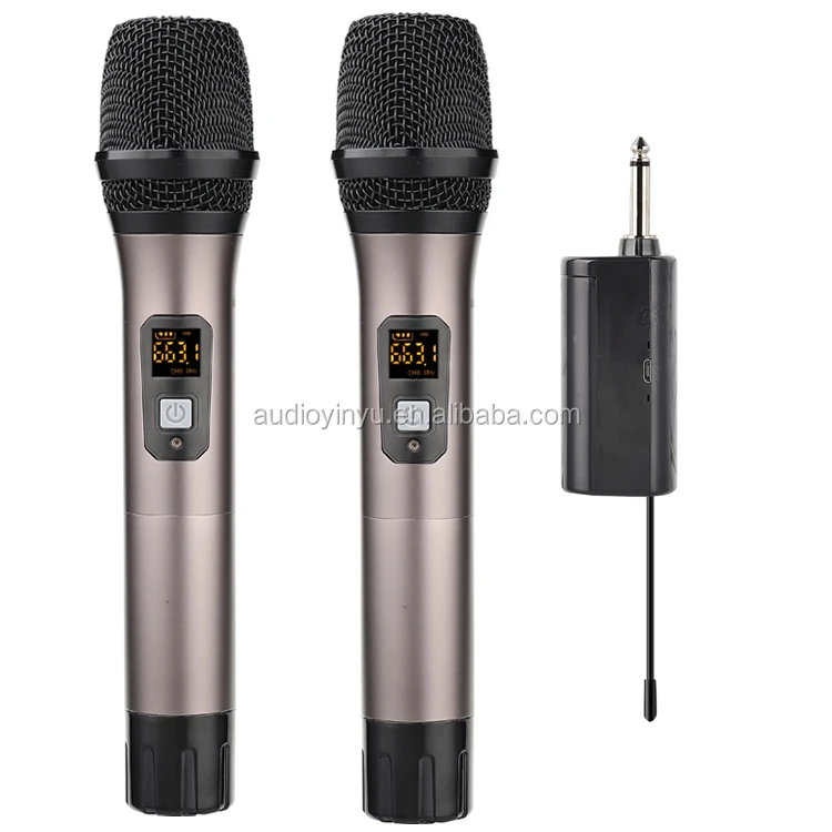 Yinyu Dual Channel Mini Universal Microphone Usb Uhf Wireless