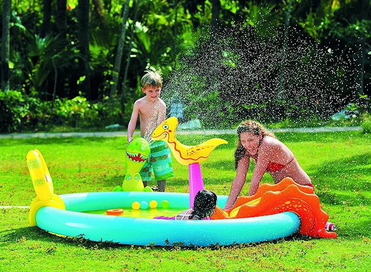 Inflatable Swimming Pool Kids Dinosaur Water Play Splash Pool - Buy ...