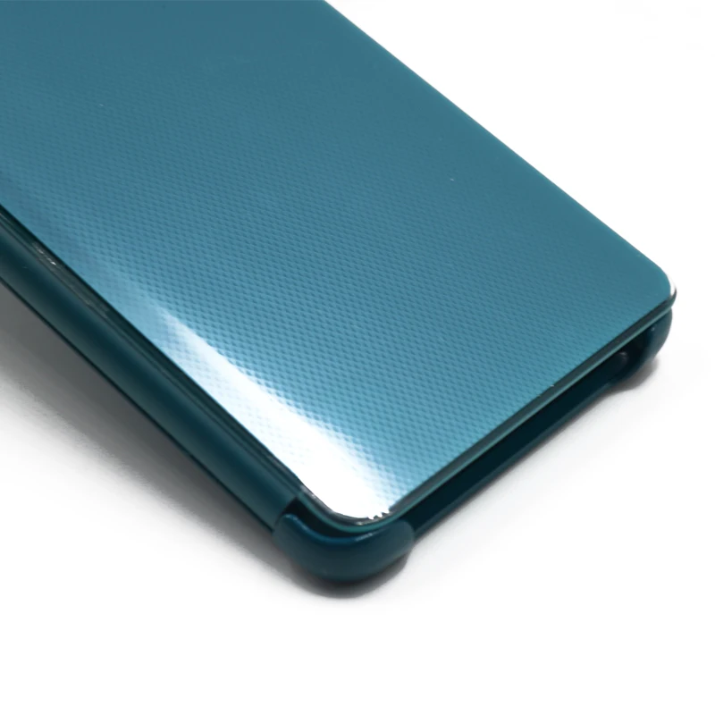 Clear view mirror leather flip mobile phone cover case for iphone 11 for samsung s10 s9
