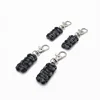 Promotion bag zipper head custom black paracord rope zipper pull for clothing