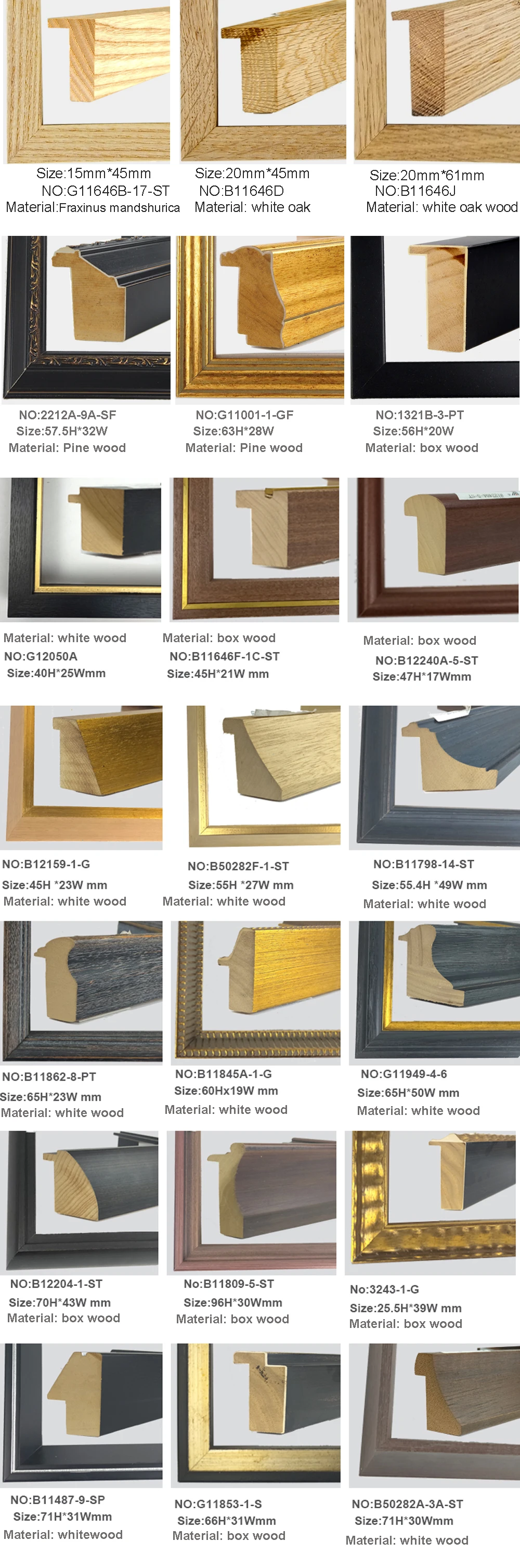 Gtframe Materials Decorative Display Deep Photo Wooden Molding Picture