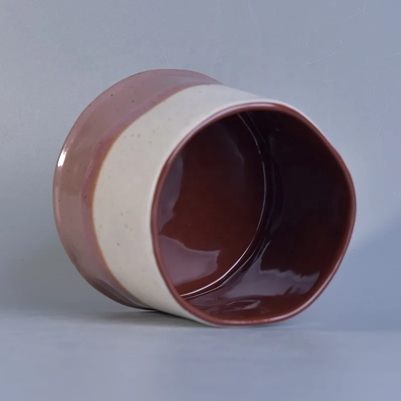 Empty glazed ceramic candle containers tealight scented candle holders home decoration in bulk