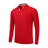 OEM and ODM fashion long sleeve polo shirts men dry fit breathable polo shirt long sleeve