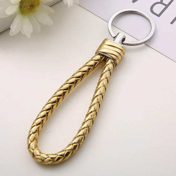 Handwoven Leather Keychain Ring Holder - 2 Pack Braided Strap For Car Keys, Wallets & More - View #9