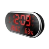 OEM LOGO 12/24 Hour Optional Mirror Desktop Clock with USB Charging Port for Mobile Phone