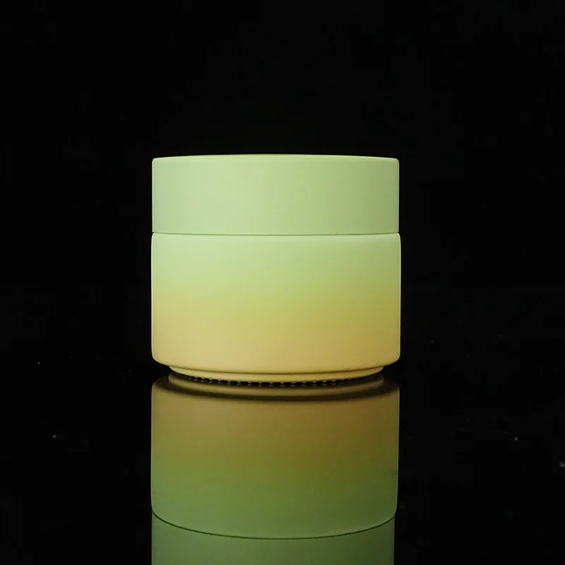 Custom painting matte pink ceramic glass jar 15ml 20ml 30ml 50ml 100ml opal white porcelain glass cosmetic cream jar with lid