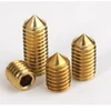 Brass Hexagon socket set screws with cone point