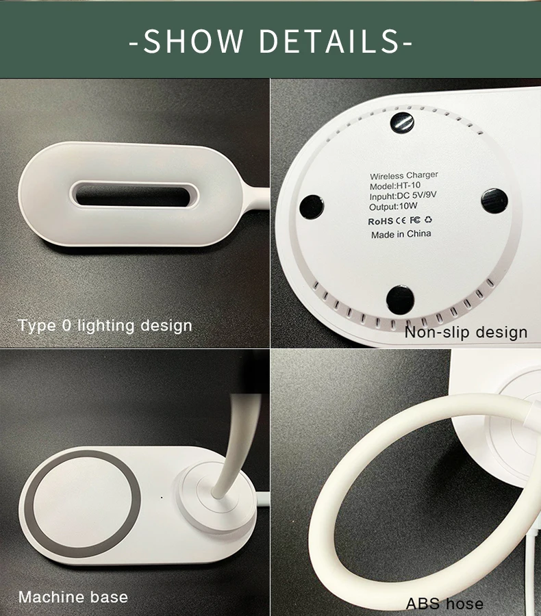 2020 new product lamp with wireless charging Mobile Phone power bank charging station wireless charging lamp factory wholesale