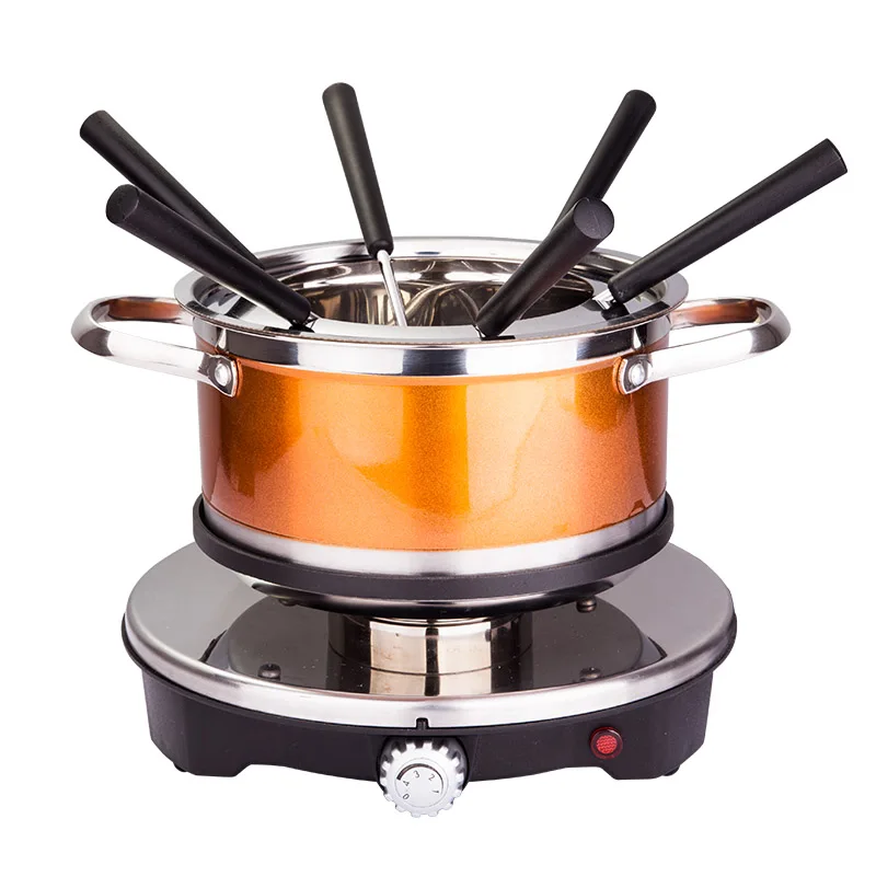 Electric Stainless Steel Melted Chocolate Cheese Fondue Maker Warmer