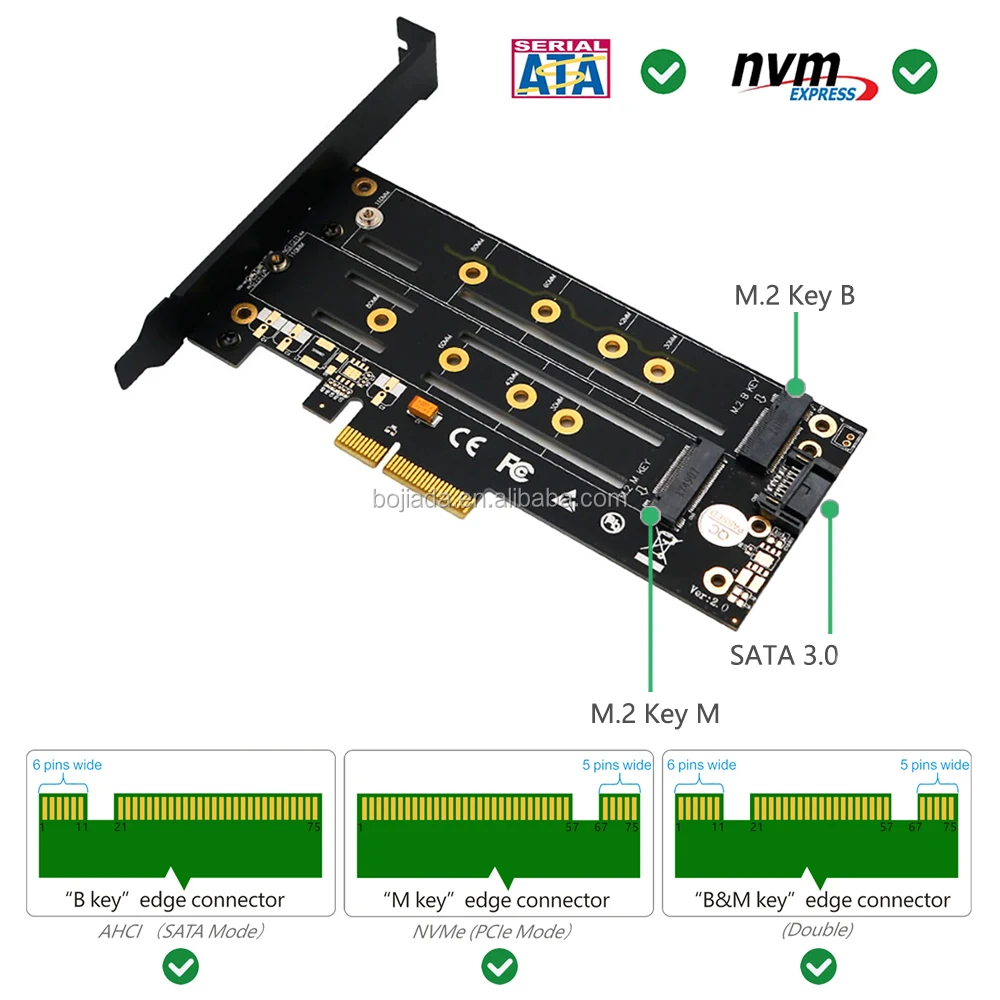6.0Gb/s 7PIN SATA PCI Express Extender 2230/2242/2260/2280 SATA SSD Horizontal Converter Adapter Card+4Pin Power Cable Zopsc NGFF M.2 SATA 3.0 Connector Board 