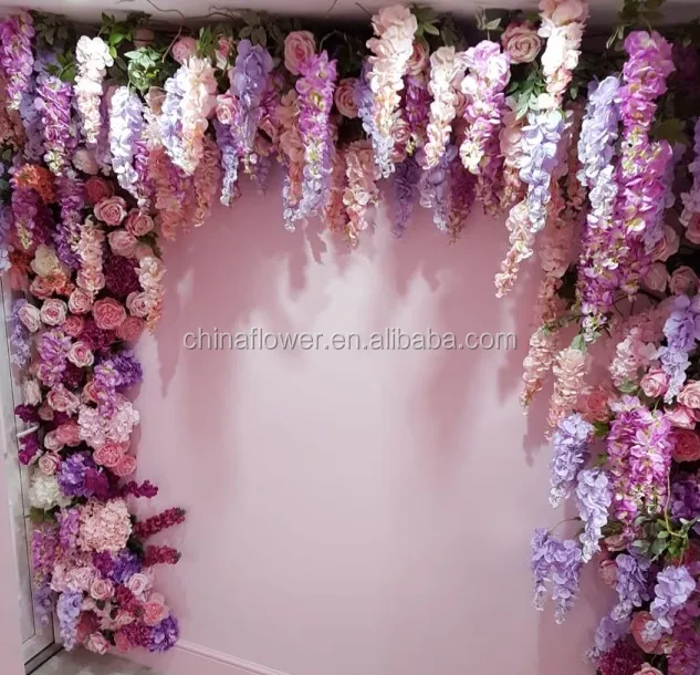 Fc5001factory 3 Branches Artificial Wisteria Silk Hanging Flowers For Sale Buy Silk Flowers