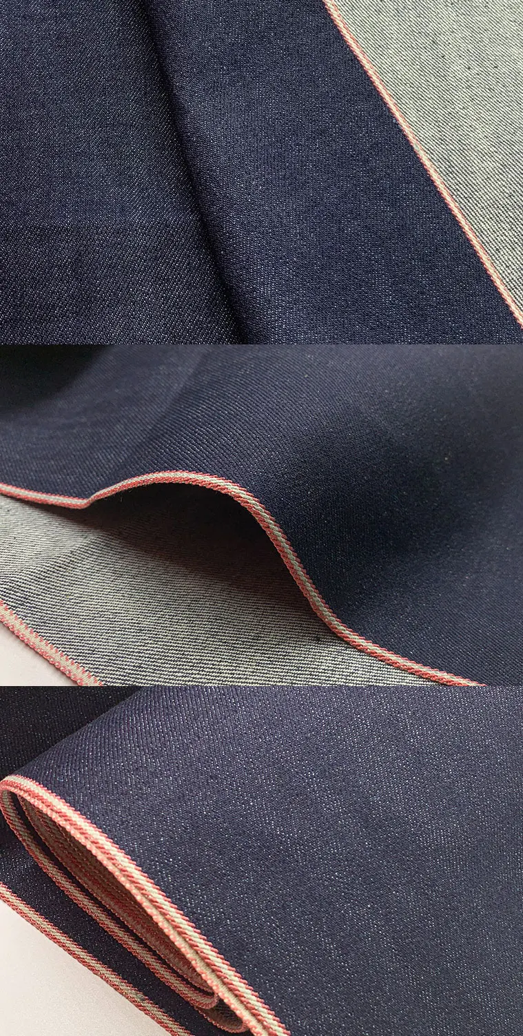 denim jeans fabric material in 100% cotton raw denim fabric with indigo colour