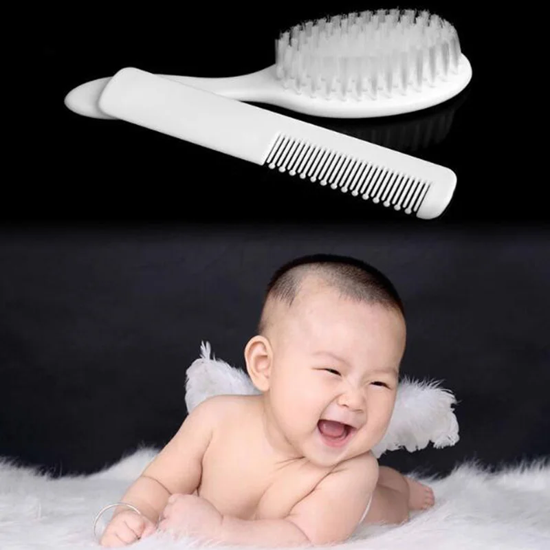 2PCS/Set Soft Infant Comb and Hairbrush Set for Baby Safety Tangle ...