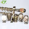 Luxury decorative double length 6m curtain rod with resin finial