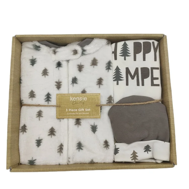 
Wholesale High Quality Newborn Infant Baby Clothes Gift Set Coveralls Bibs Hats 