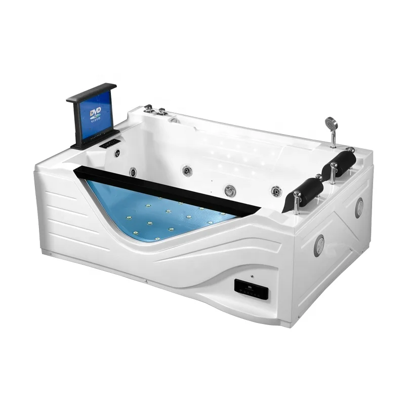 Luxury Freestanding Massage Whirlpool Bathtub,Double Size Air Bubble
