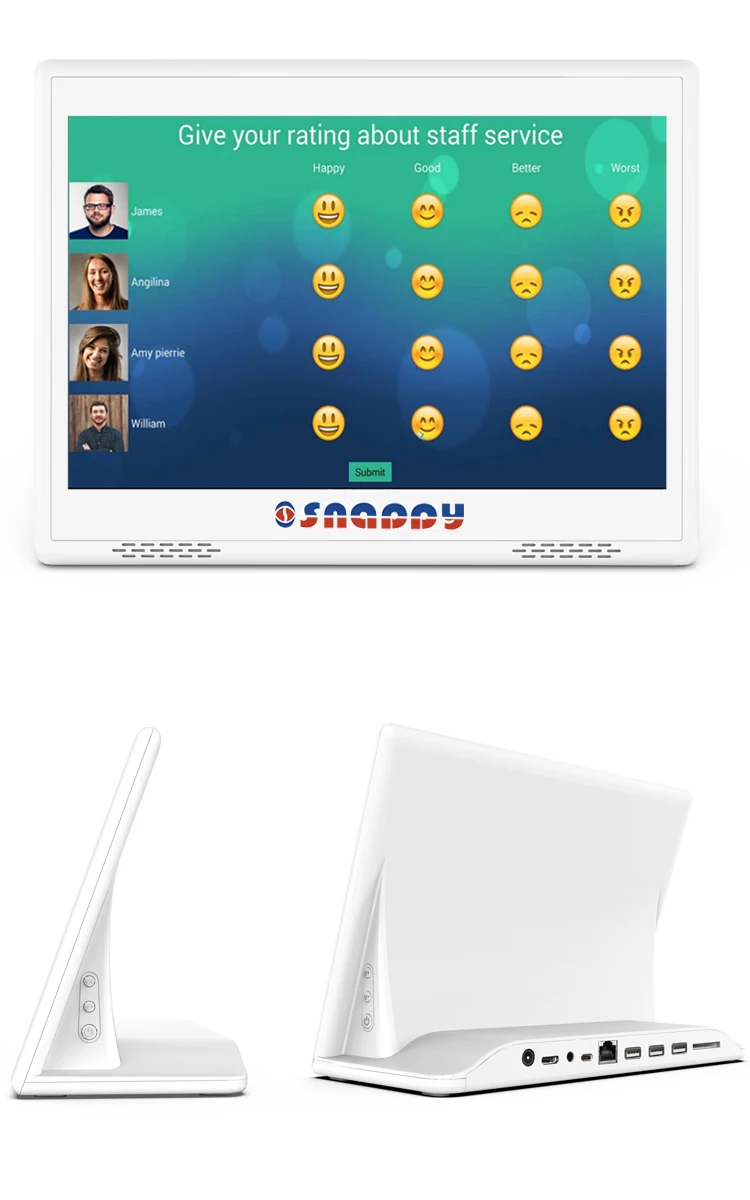 Snappy Desktop L Shape Smiley Face Customer Feedback Device Service