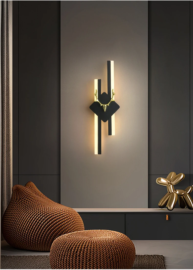 product led iron warm white high cri 90 modern minimalist butterfly design wall lamp for bedroom bedside staircase nordic tv background-6