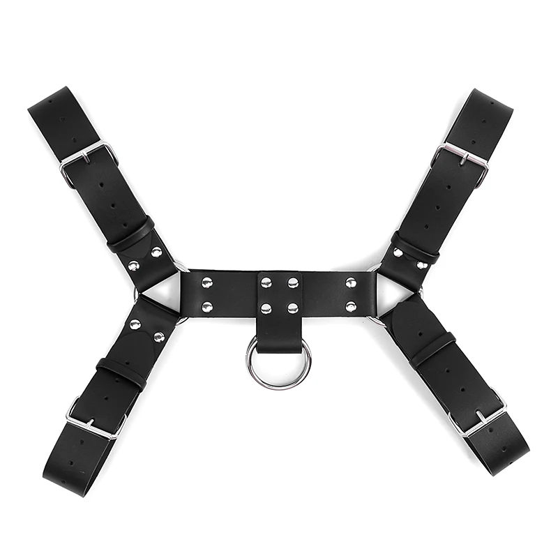
Sex toy for male leather bondage show costume sexy corset bondage chest belt 