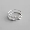 INS Minimalist Jewelry paper clip shape safety pin Opening 925 Sterling Silver Ring