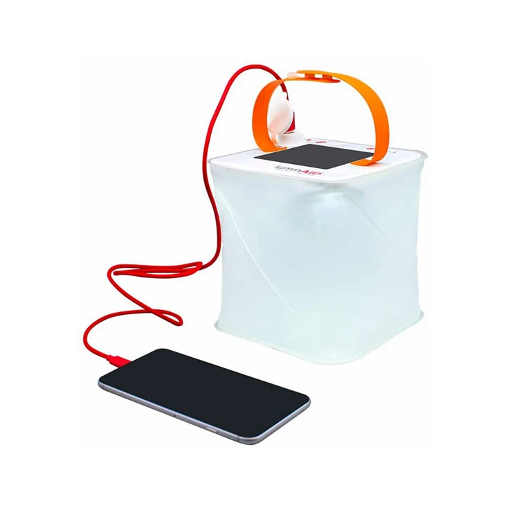 DIFUL Solar Power Light Inflatable Waterproof Portable 3 in 1 Led Camping Lantern Rechargeable Emergency Light USB Foldable Lamp