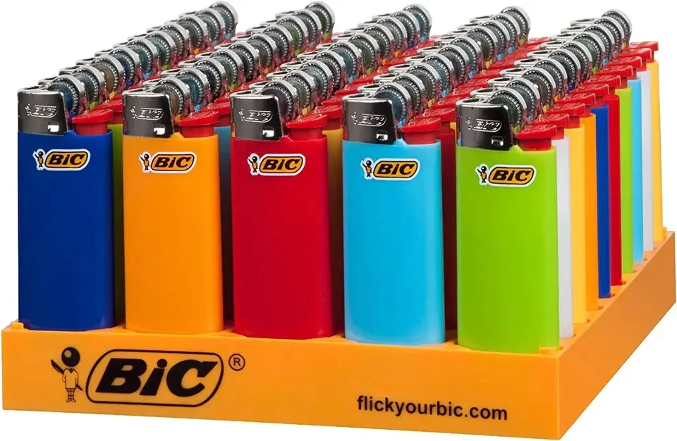 Original Mini And Maxi Bic Lighters J6 Bic Lighter Tray Of 50 /bic Gas