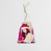 Custom Blank Jingle Bell Shape Ceramic Sublimation Ornament Pendants