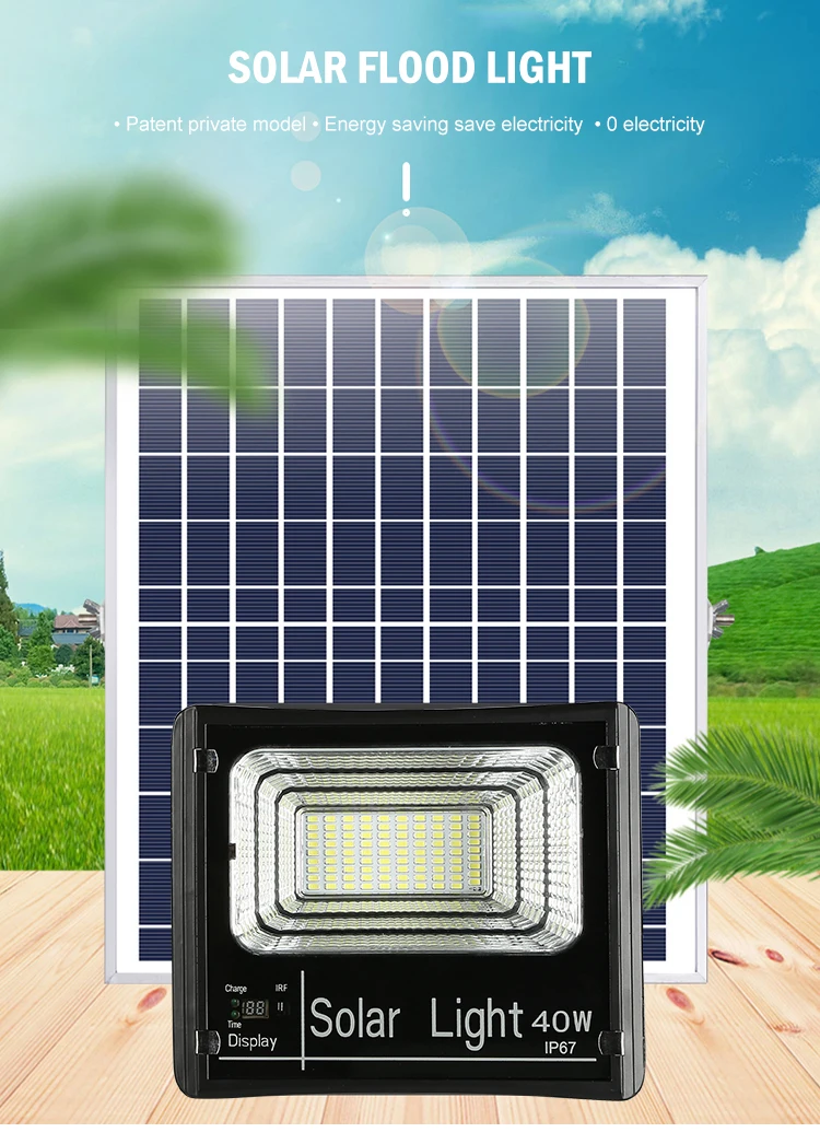 Wholesale Aluminium Ip67 Waterproof Remote Control Outdoor 25w 40w 60w 120w 200w LED Solar Floodlight