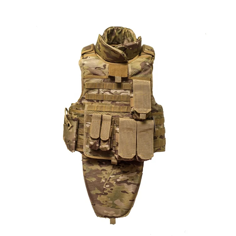 多功能战术背心安全 molle 身体装甲防弹衣防弹衣,完全迷彩防弹衣背心