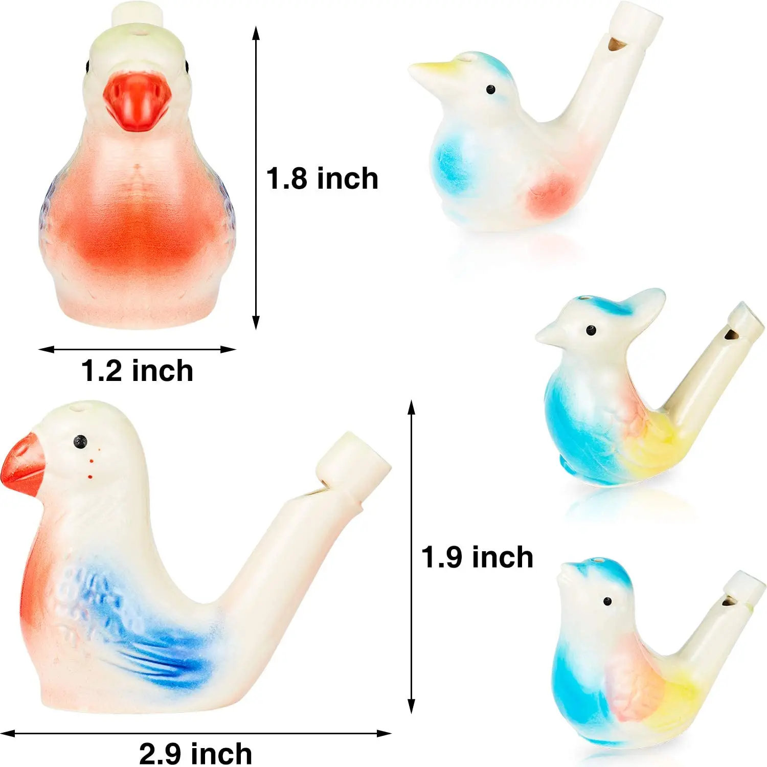 1x Ceramic hand-painted musical whistle water birds whistle  PL LpFDUS 