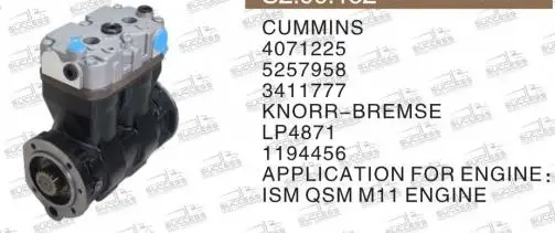 product vit u truck parts air compressor 4071225 5257958 3411777  lp4871 1194456-3