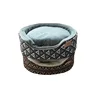 New hot products on the market mechanical wash rectangle maple leaf navy blue pet bed