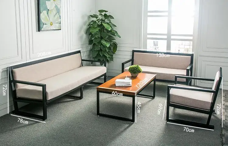 nordic set design fabric cushion sectional metal frame  living room sofa
