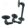 wall brackets pipe fitting parts 1/2" to 4" elbow 1/2" npt black malleable iron thread flange beaded with rib coupling socket