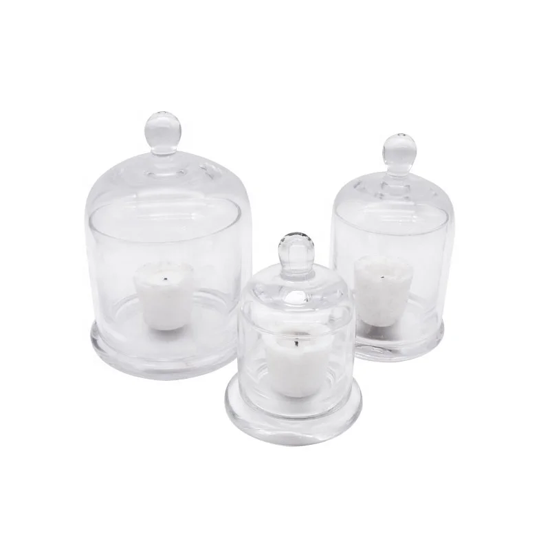 Wholesale Color Bell Jar Transparent Candle Cups Luxury Candle