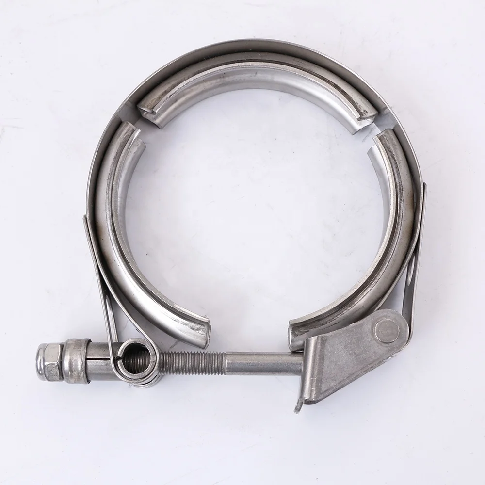 
2.5 V Band Clamp & Interlocking Flange Set, Stainless Steel, Exhaust Clamps 