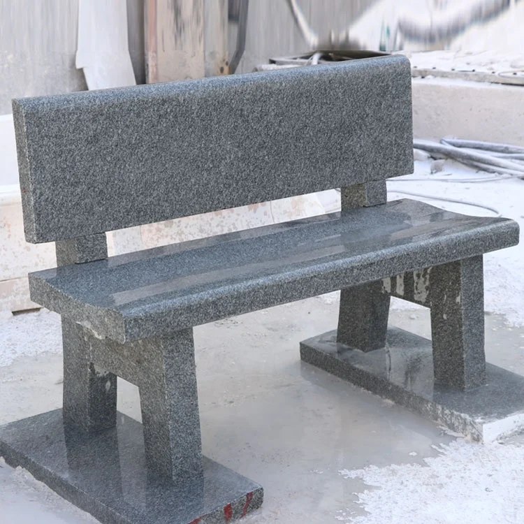 Cheap Black Granite Stone Bench With Back Buy Black Granite Stone